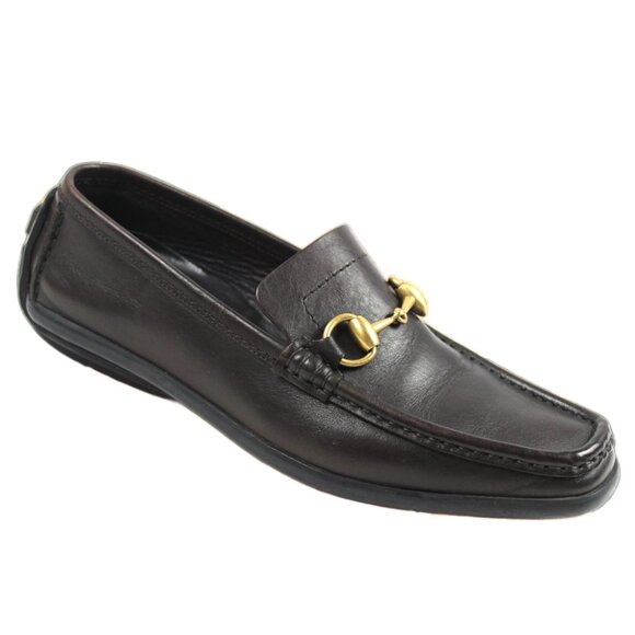 Gucci Horse Bit Chocolate Brown Preppy Leather Loafer Size 6.5 - Picture 2 of 9